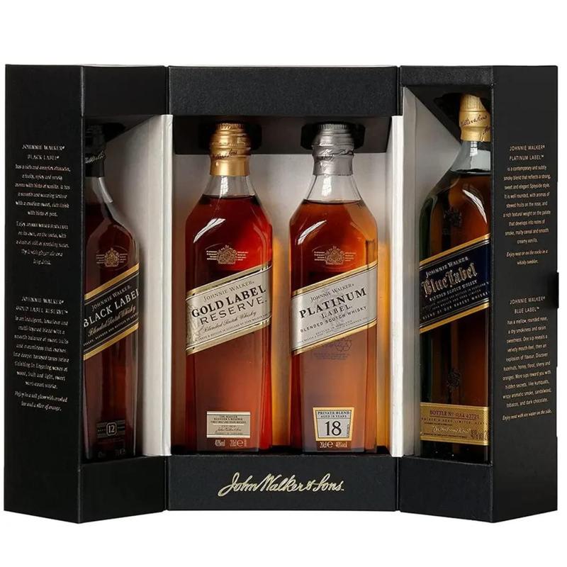 Whisky Johnnie Walker Collection 4 unidades 200ml cada - Whisky